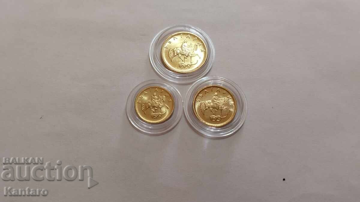 Монета - БЪЛГАРИЯ - 1 ; 2 ; 5 стотинки - 1999 г. - UNC - 6