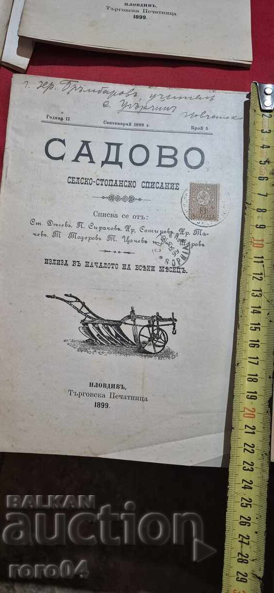 САДОВО - ГОДИНА II - 6 БРОЯ - 1899 г. - ПЪТУВАЛИ - 6