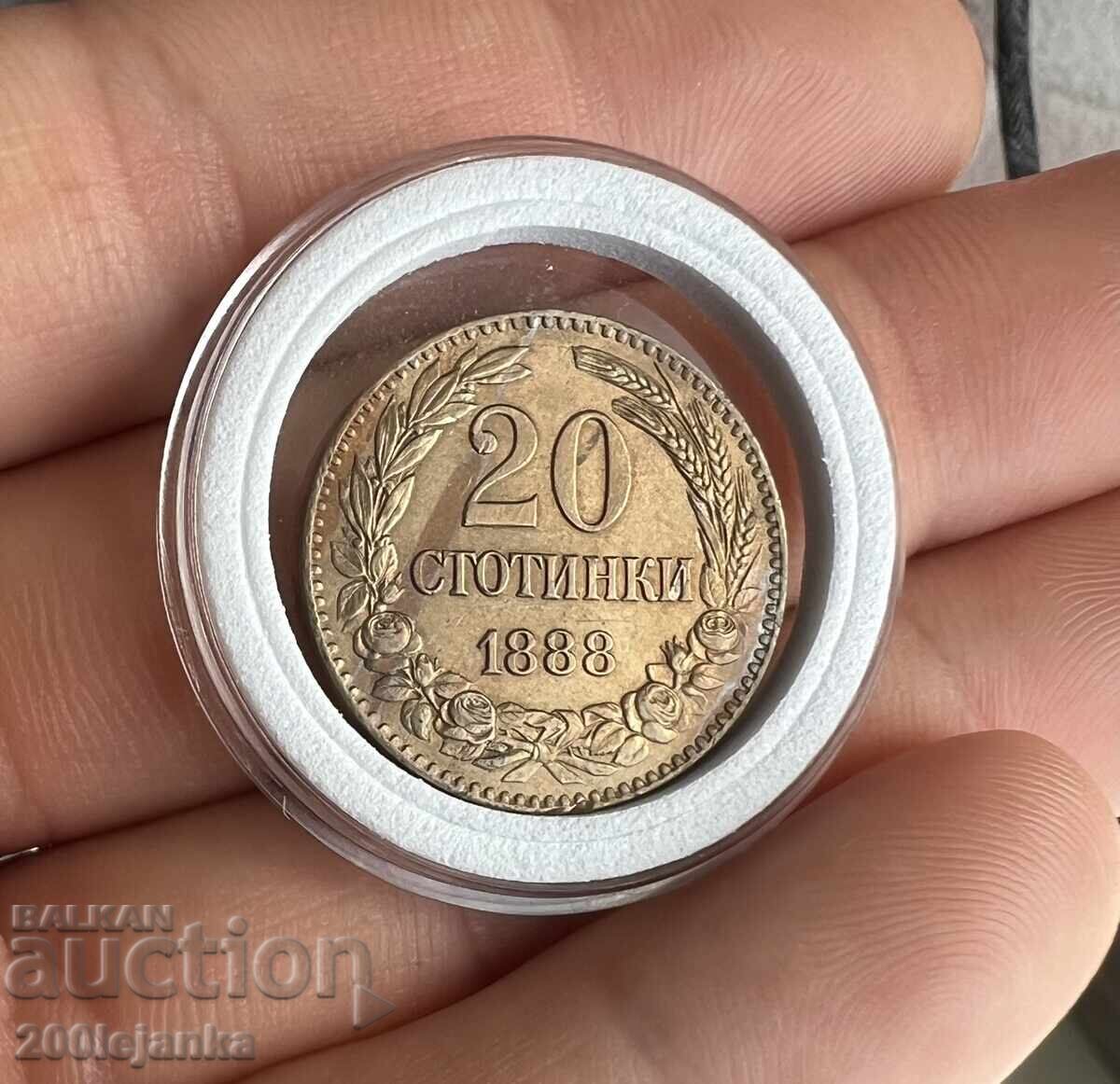 Auction  20 Stotinki 1888 UNC