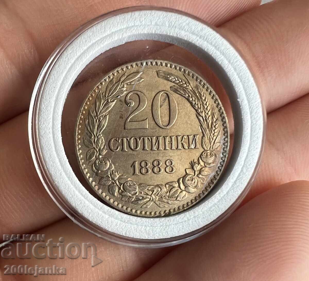 20 Stotinki 1888 UNC
