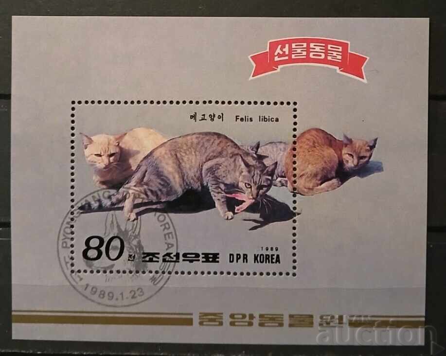 Северна Корея 1989 Котки