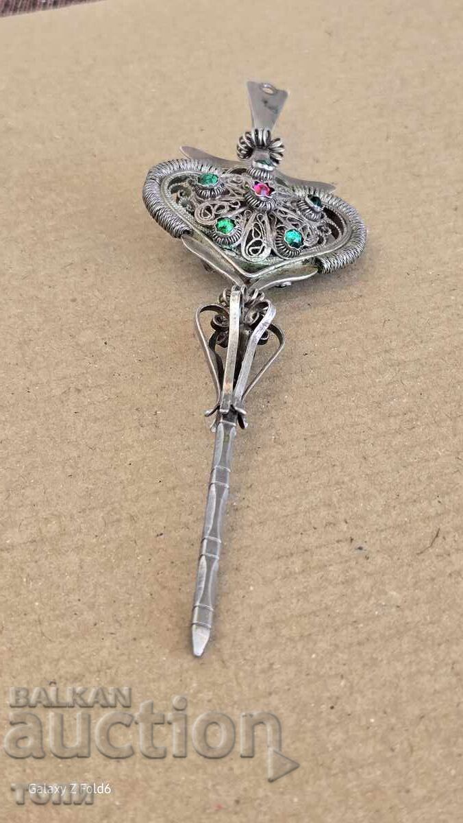 Доставка на НАКИТ ИГЛА ФИЛИГРАМ СРЕБРО САЧАН РЯДЪК УНИКАТ Б З Ц  !!!!