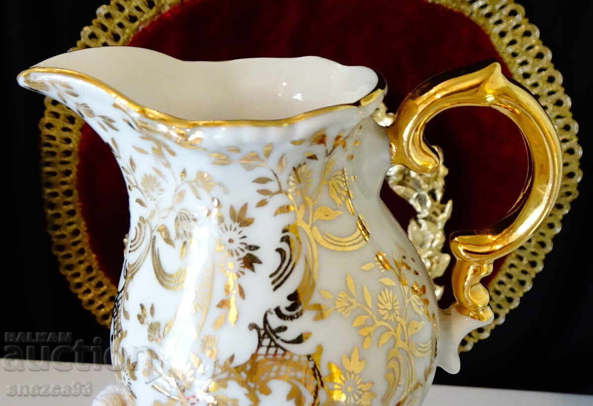 Βαυαρική κανάτα από πορσελάνη, χρυσός, μπαρόκ - 5