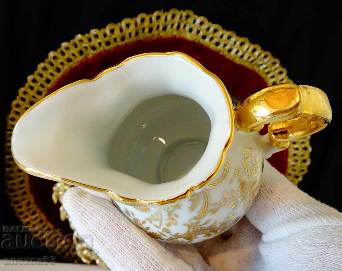 Βαυαρική κανάτα από πορσελάνη, χρυσός, μπαρόκ - 6