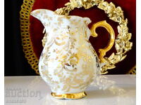 Caniță bavareză din porțelan de os, aur, baroc