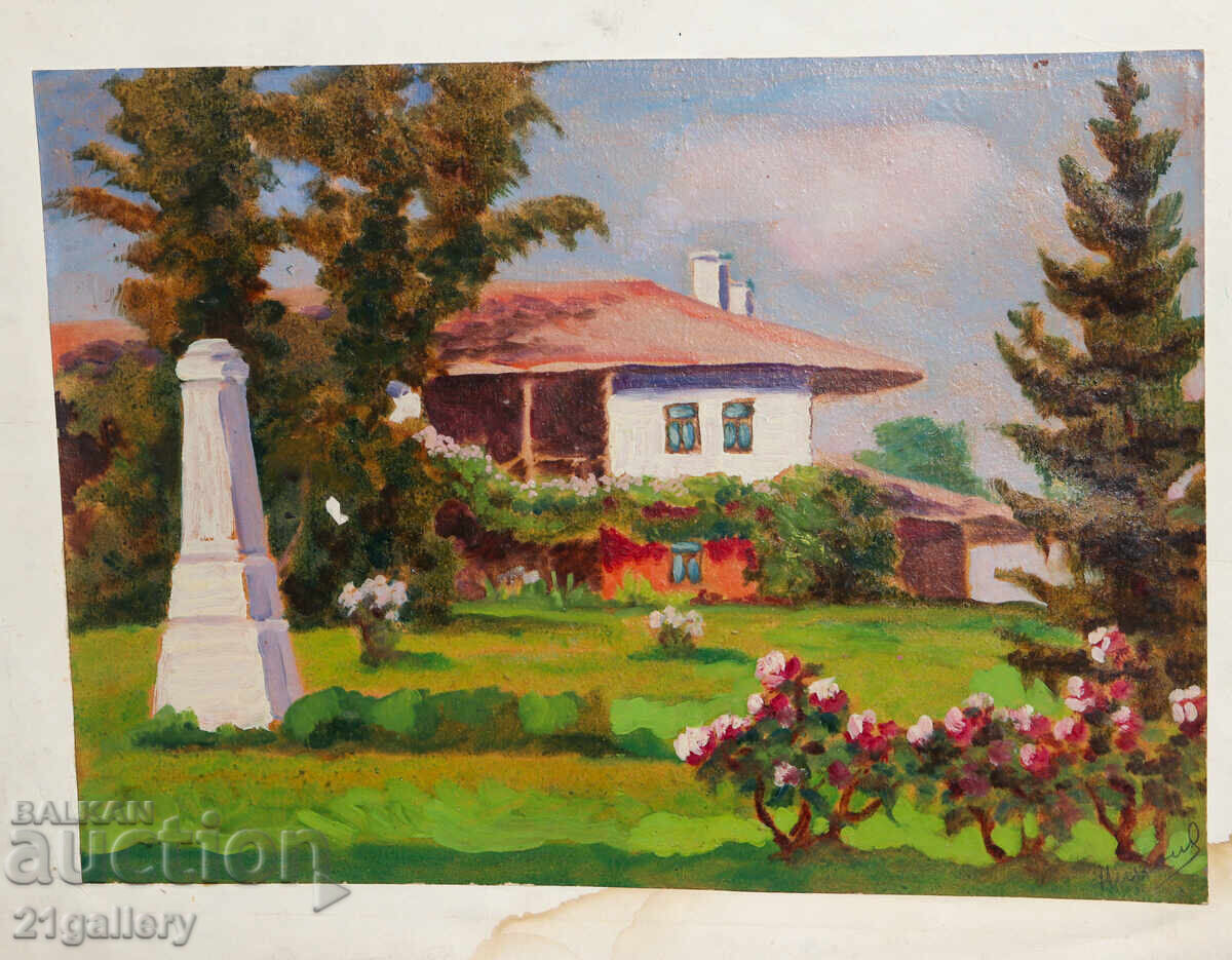 Auction  Spring Landscape Painting Oil Paints