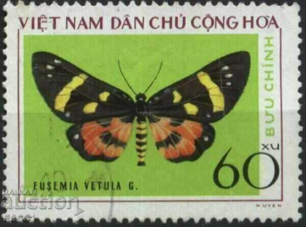 Timbr ștampilat Fauna Butterfly 1976 din Vietnam