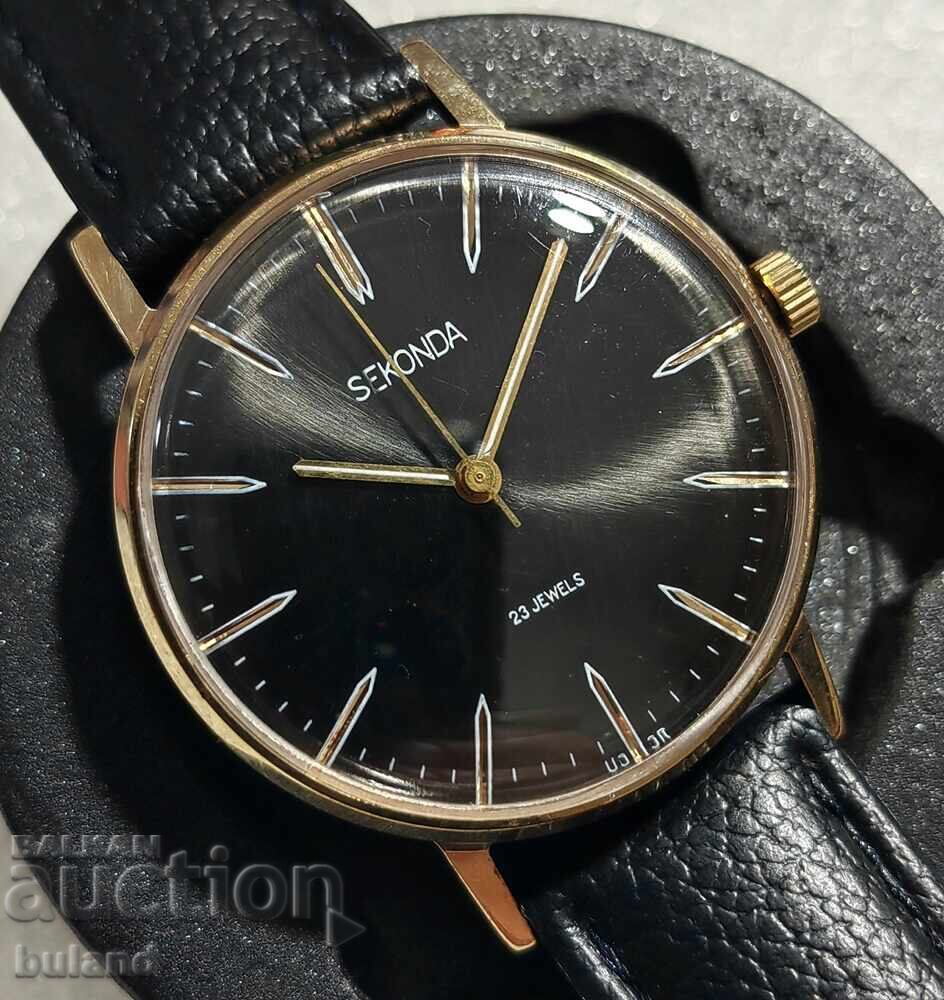 Rare Soviet Gold Plated Men's Watch Sekonda Flight Sekonda