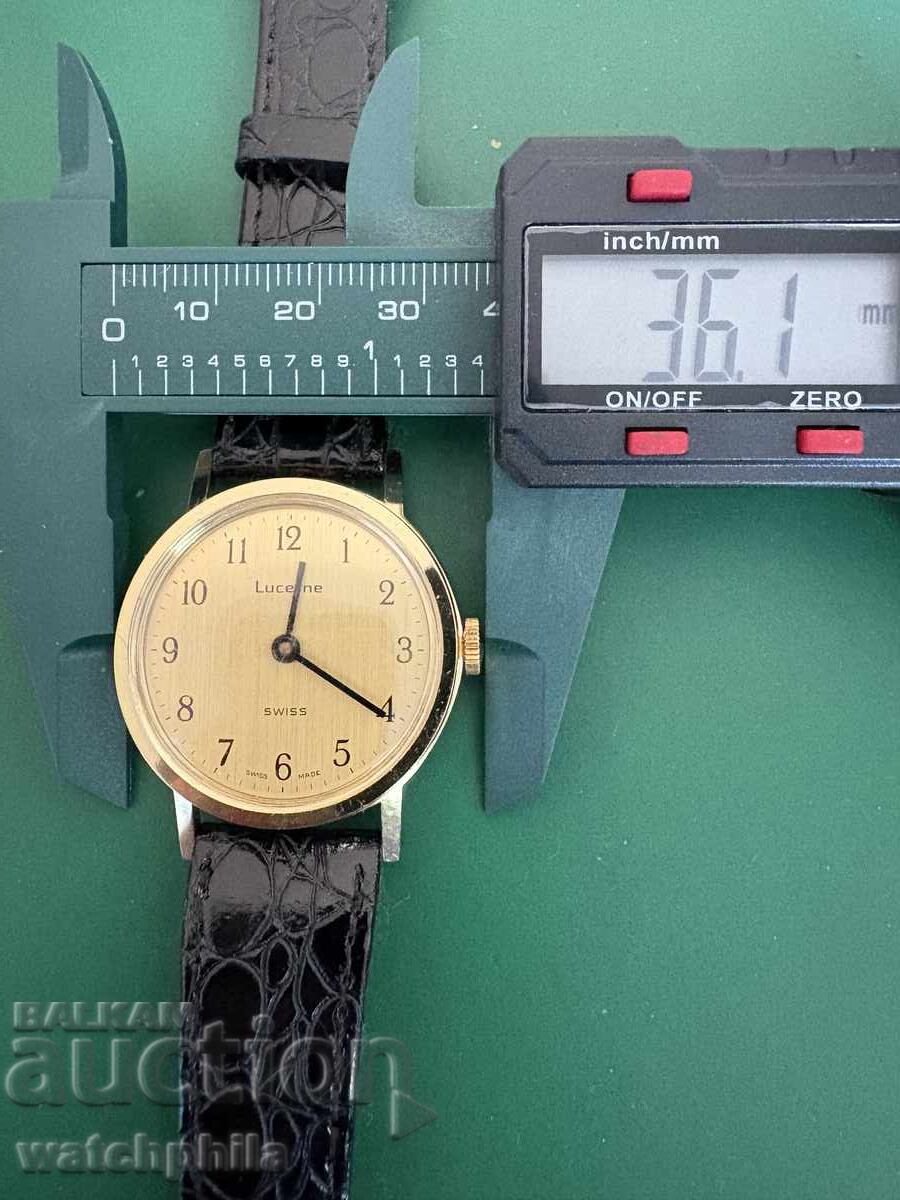 Delivery of Lucerne Swiss Men's Watch. Works perfectly. Rare Delivery of Lucerne Swiss Men's Watch. Works perfectly. Rare