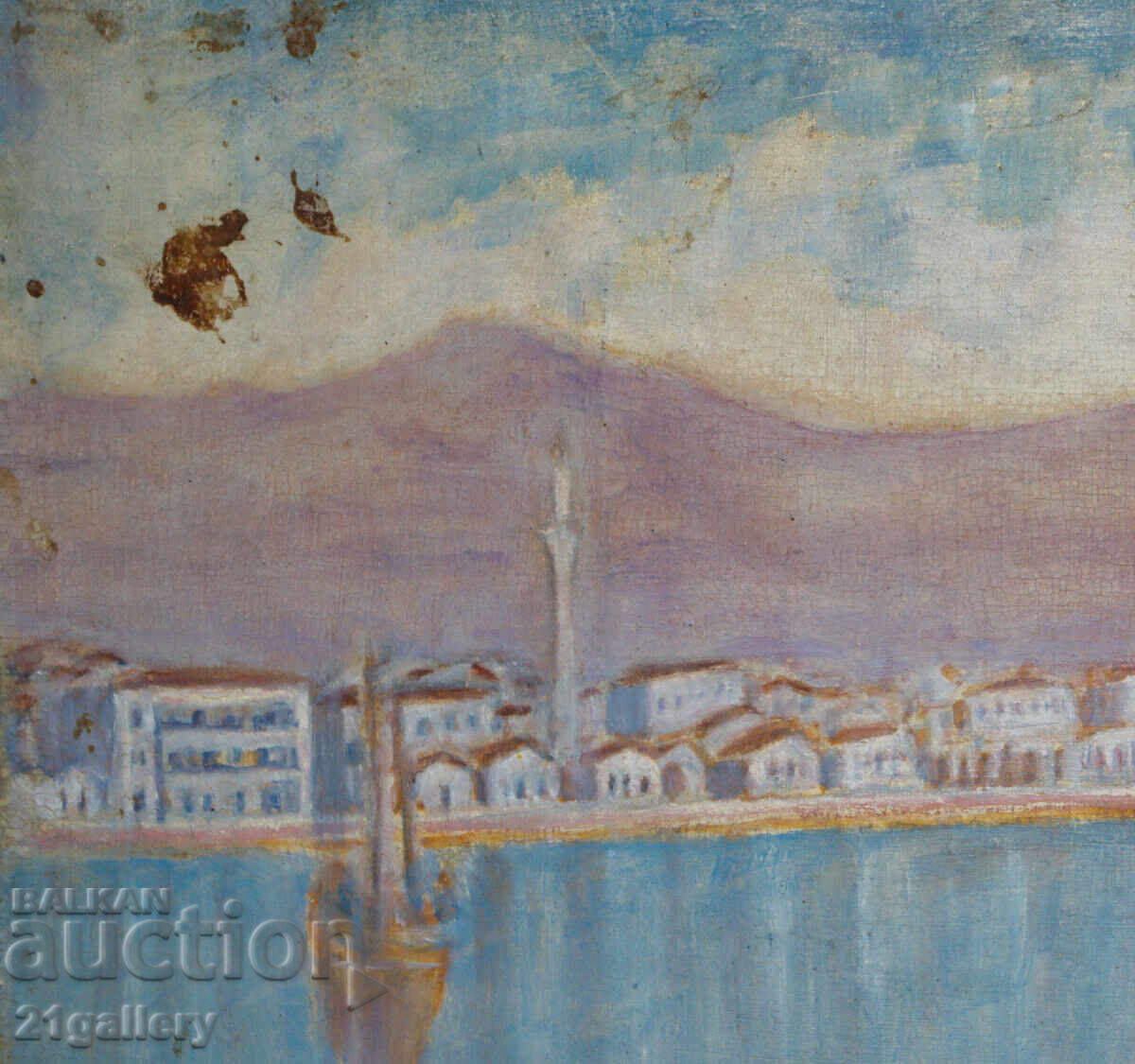 Παράδοση Θαλασσινό τοπίο 1963 ελαιογραφία