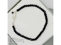 Silver bracelet with black Onyx
