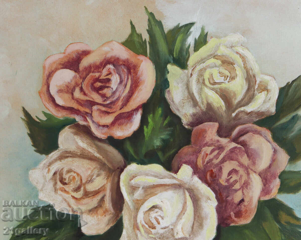 Delivery of Still life with flowers oil painting 1955