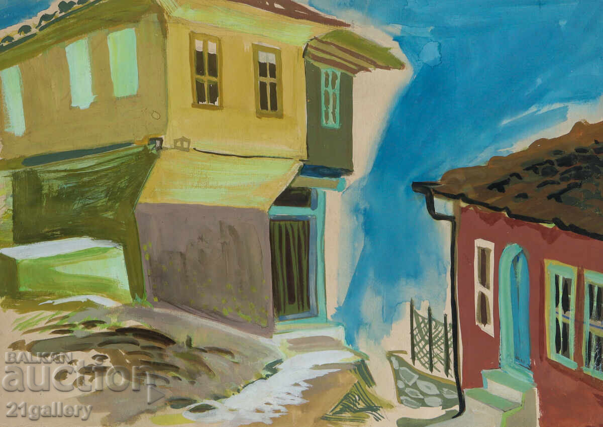 Veche pictură cu tempera, casă de renaștere cu preț 280.00 BGN | € 143.16 Veche pictură cu tempera, casă de renaștere cu preț 280.00 BGN | € 143.16