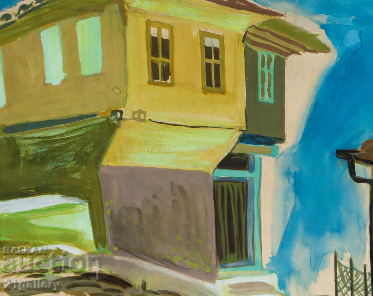 Livrarea Veche pictură cu tempera, casă de renaștere Livrarea Veche pictură cu tempera, casă de renaștere