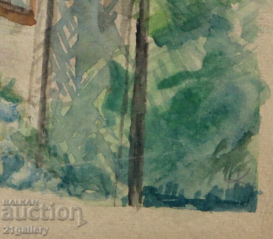 Old watercolor painting landscape - 5 Old watercolor painting landscape - 5
