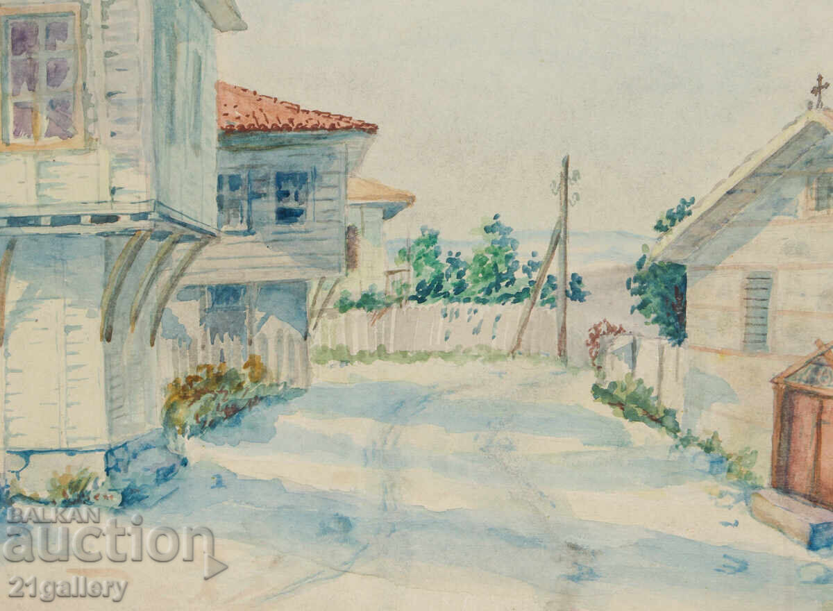 Old watercolor painting landscape - 7 Old watercolor painting landscape - 7