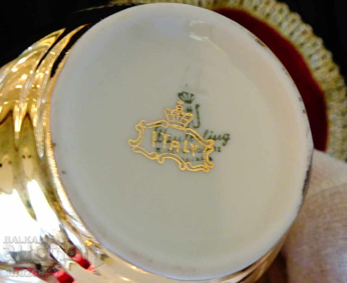 Βαυαρική πορσελάνινη κανάτα, χρυσό, ζωγραφική, 250 ml - 6