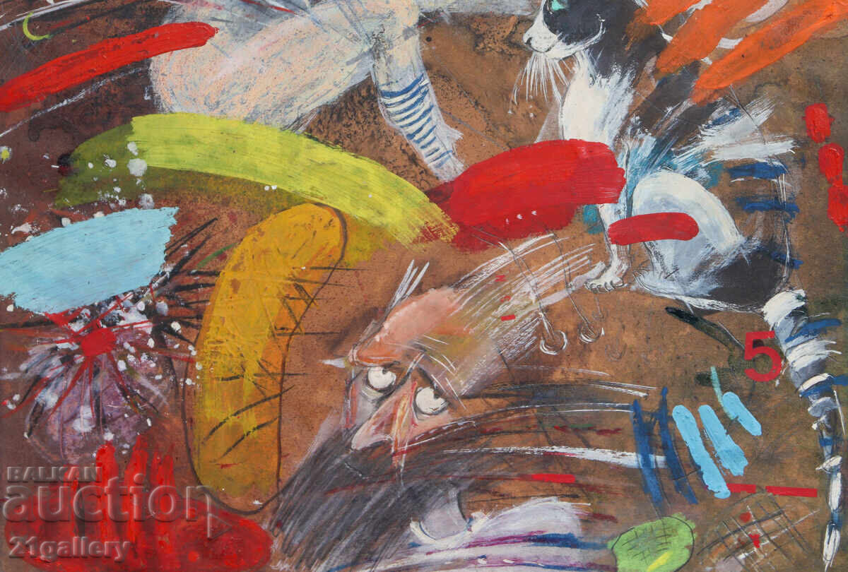 Abstract figurative composition painting - 6