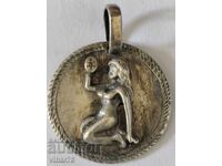 MEDALION DIN ARGINT FECIOARĂ