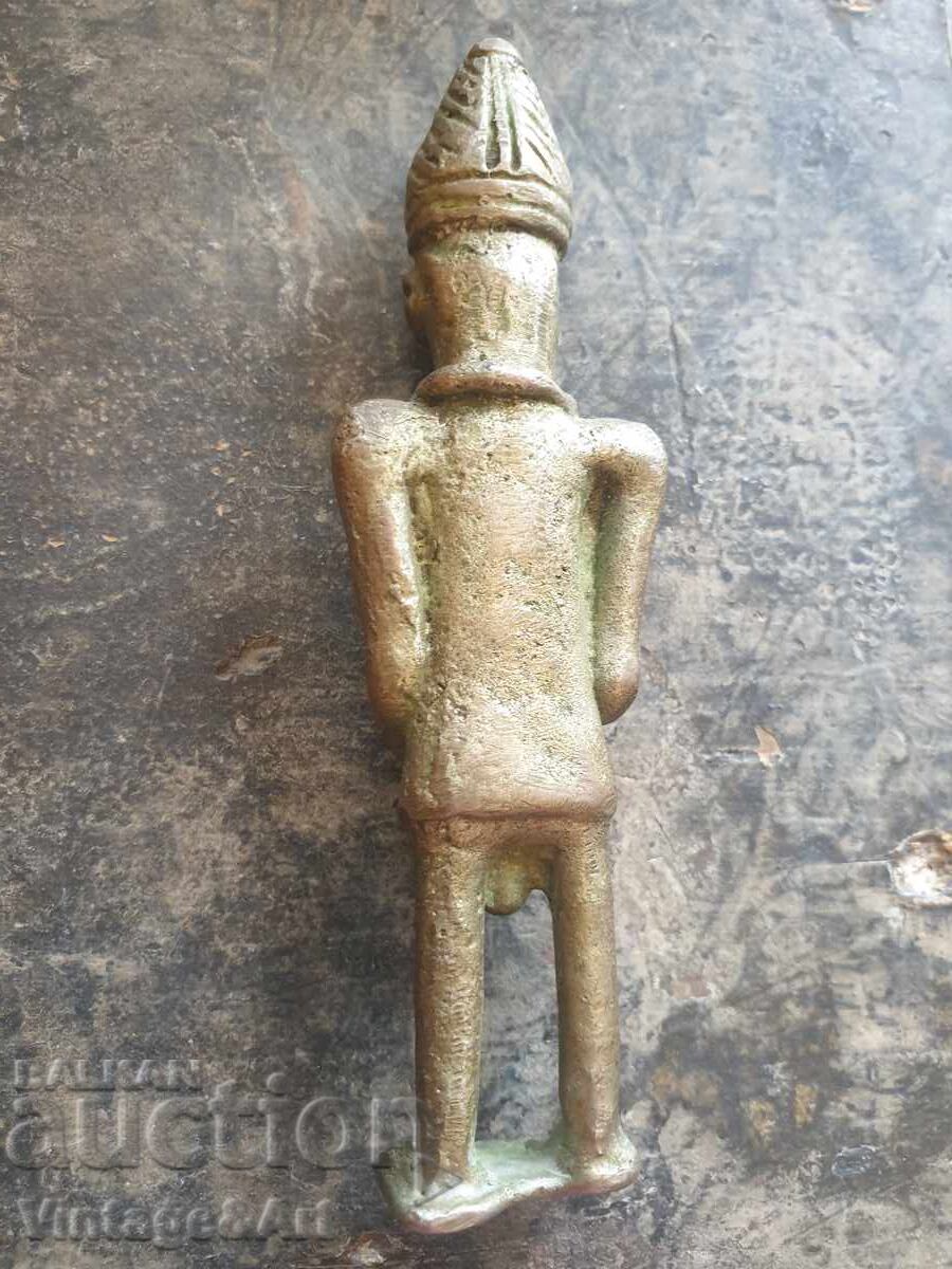 Miniatură Turnată Bronz Statuetă Motiv Antic - 6