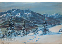 Δημήτŭr Kamburov παλιά εικόνα γκουάς τοπίο