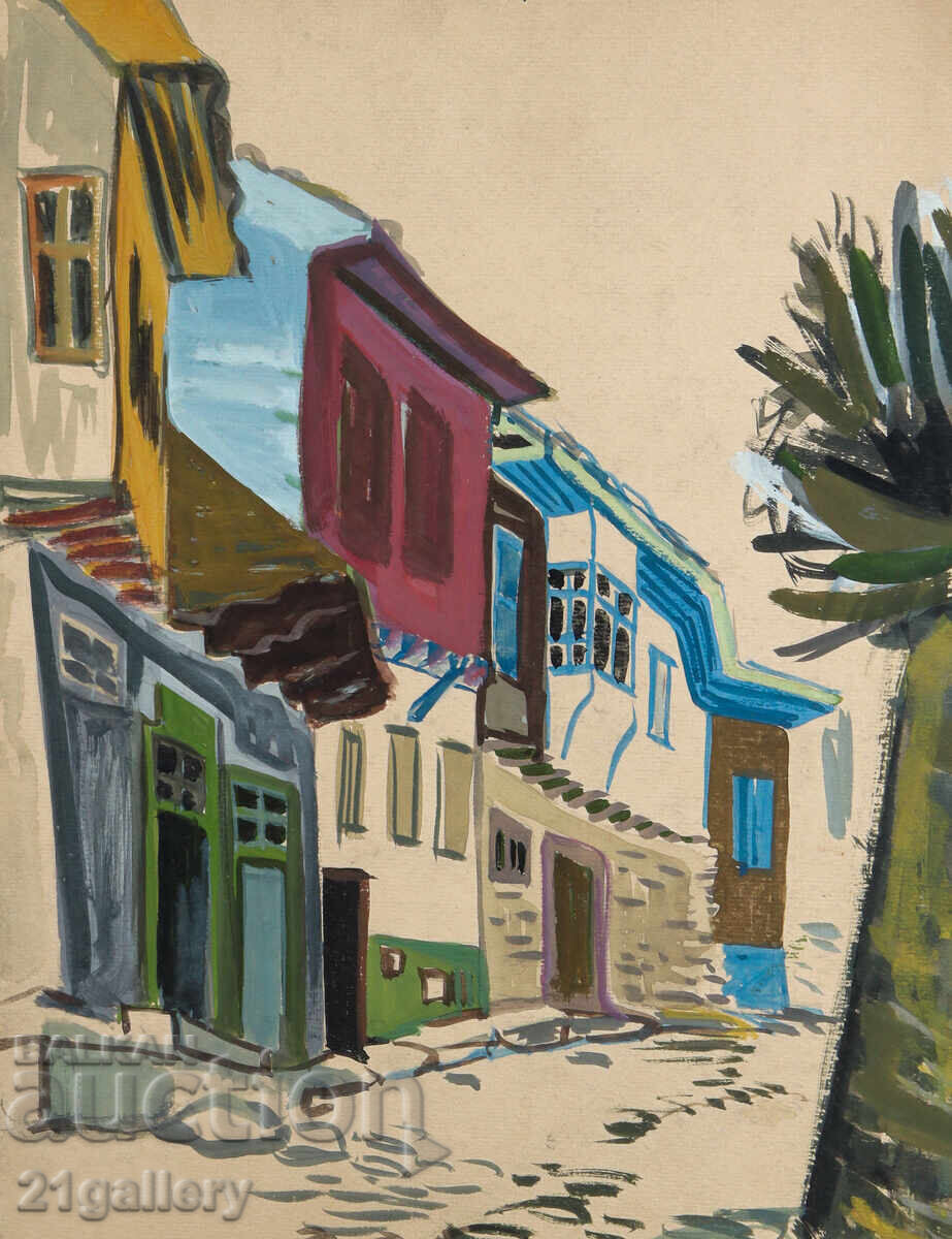 Δημοπρασία Παλαιός πίνακας με τέμπερα, αναγεννησιακό σπίτι, οδός Δημοπρασία Παλαιός πίνακας με τέμπερα, αναγεννησιακό σπίτι, οδός