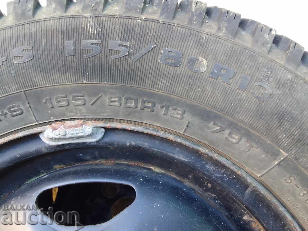 Auction  Winter tires with rims 2pcs, 13 inch WV Polo, SEAT Ibiza, Cordoba