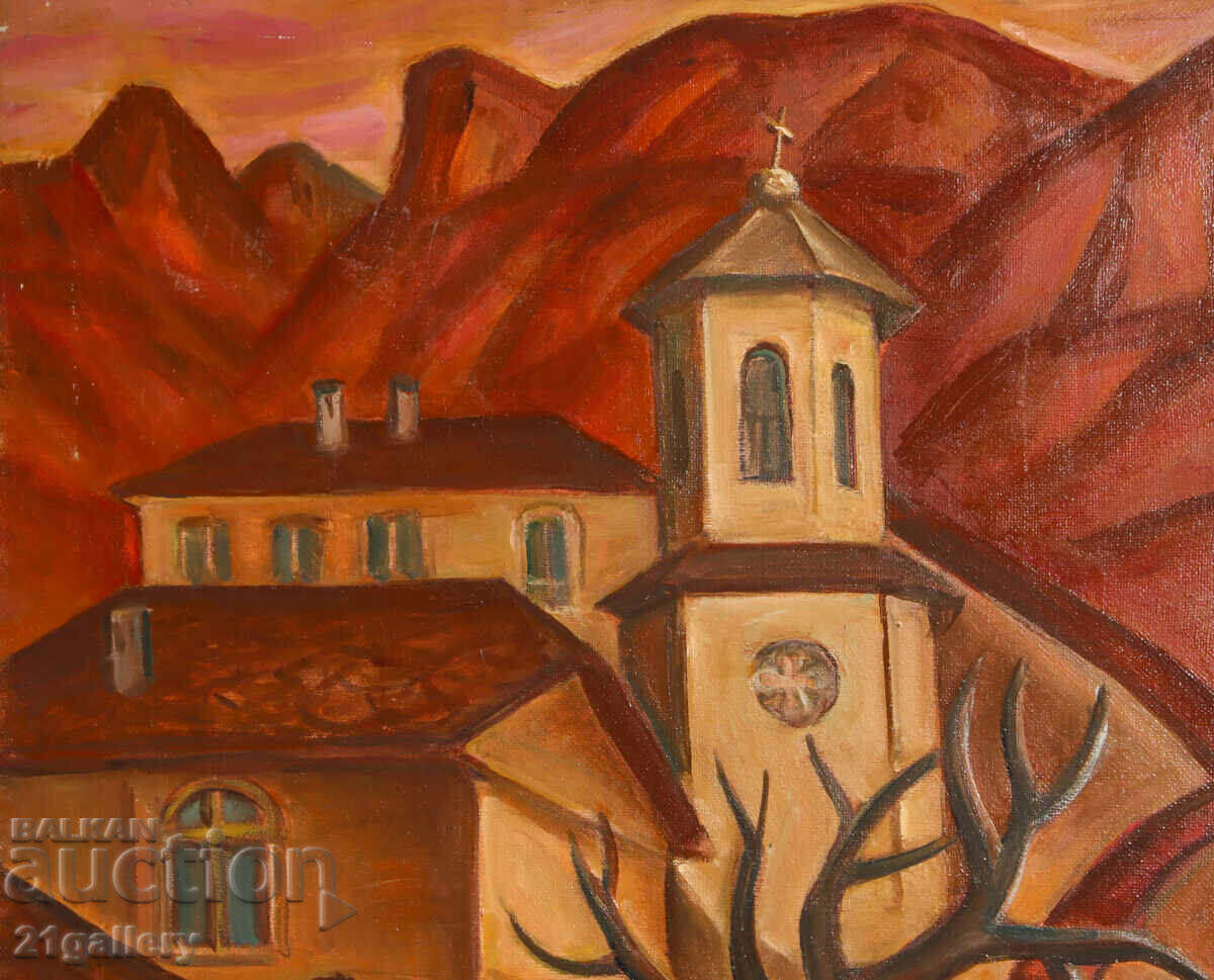 Доставка на Проф. Стоян Домусчиев (1935-2021) Пейзаж / маслени бои