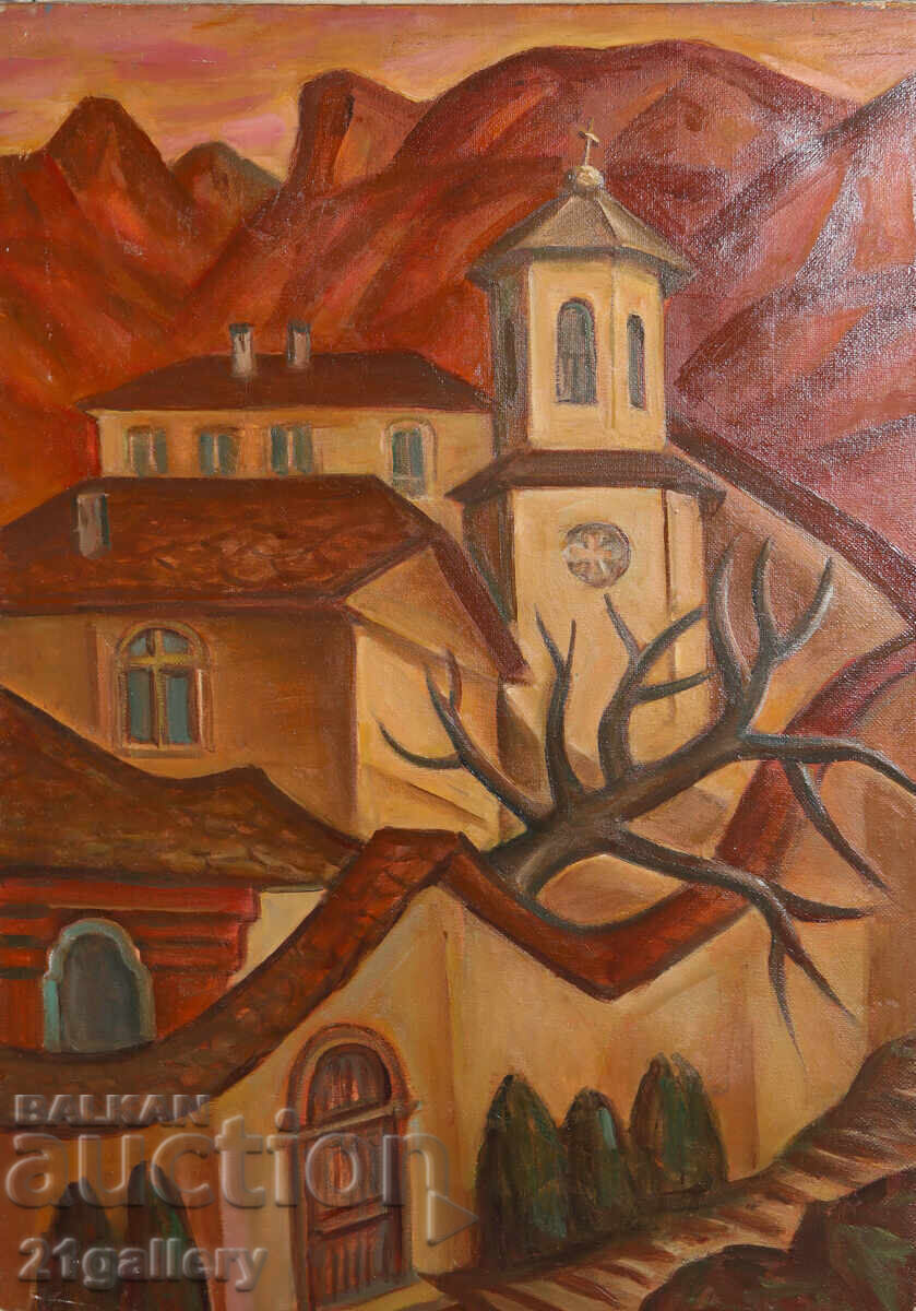 Проф. Стоян Домусчиев (1935-2021) Пейзаж / маслени бои