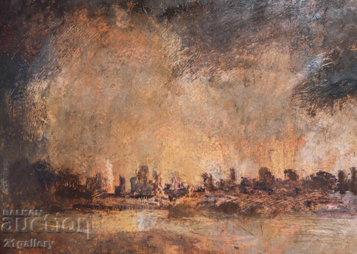 Παράδοση Παλιός ελαιογραφία, τοπίο