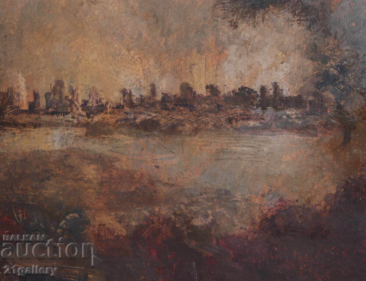 Παλιός ελαιογραφία, τοπίο - 6