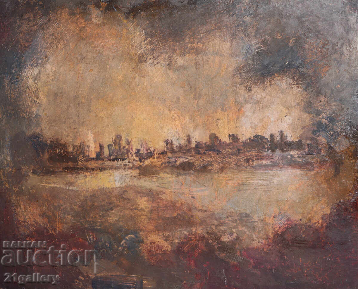 Παλιός ελαιογραφία, τοπίο