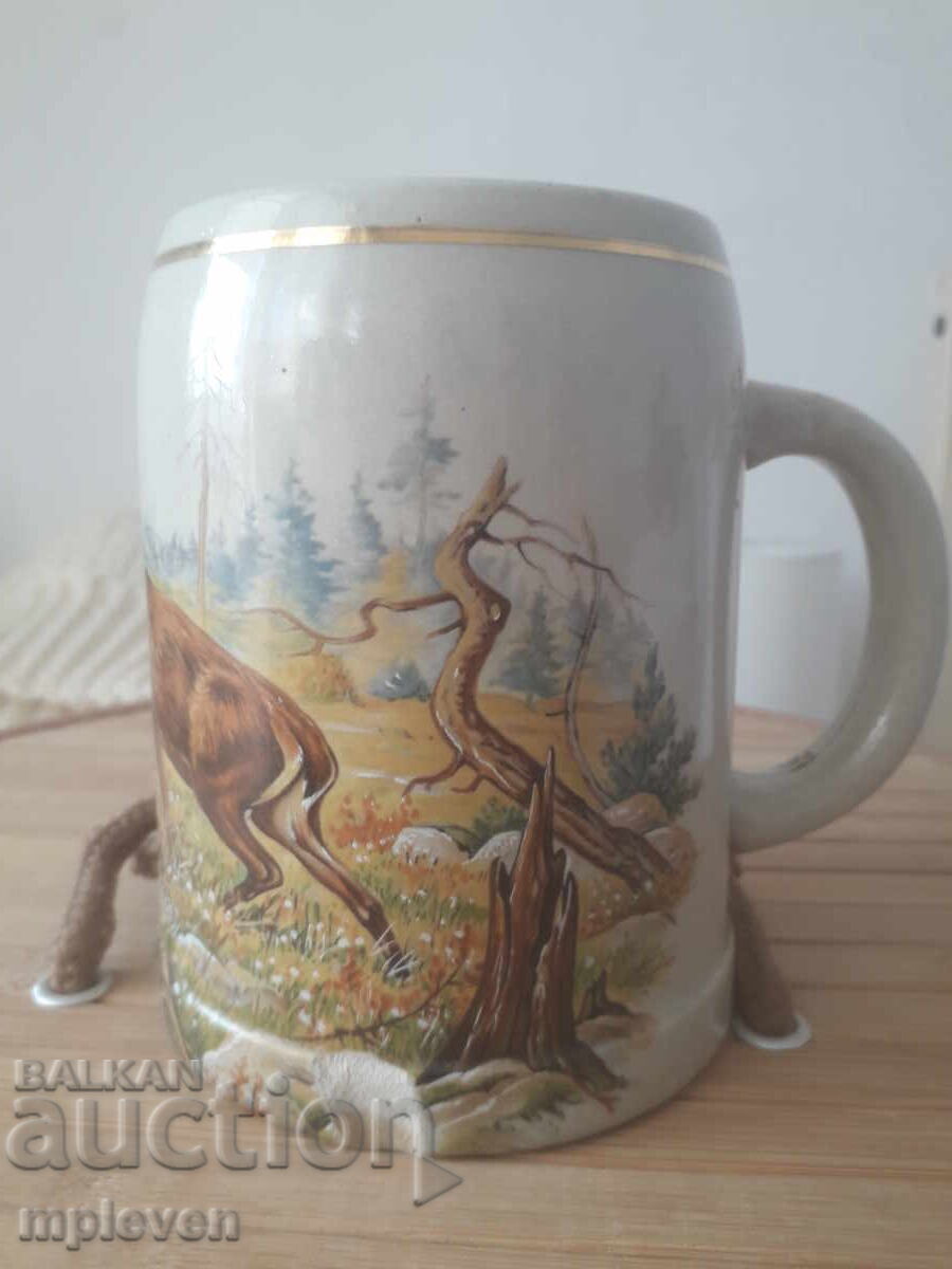Hunting beer mug with deer with price 2.00 BGN | € 1.02