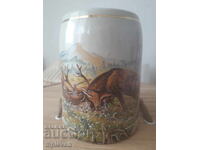 Cană de bere de vânătoare cu cerbi