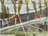 Panayot Apostolov Oil Paints Abstract Landscape