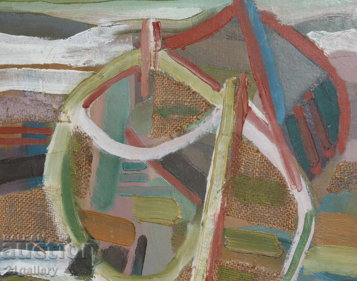 Delivery of Panayot Apostolov Oil Paints Abstract Landscape Boats