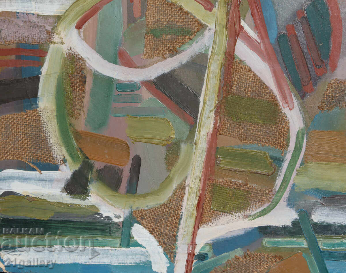 Panayot Apostolov Oil Paints Abstract Landscape Boats - 5