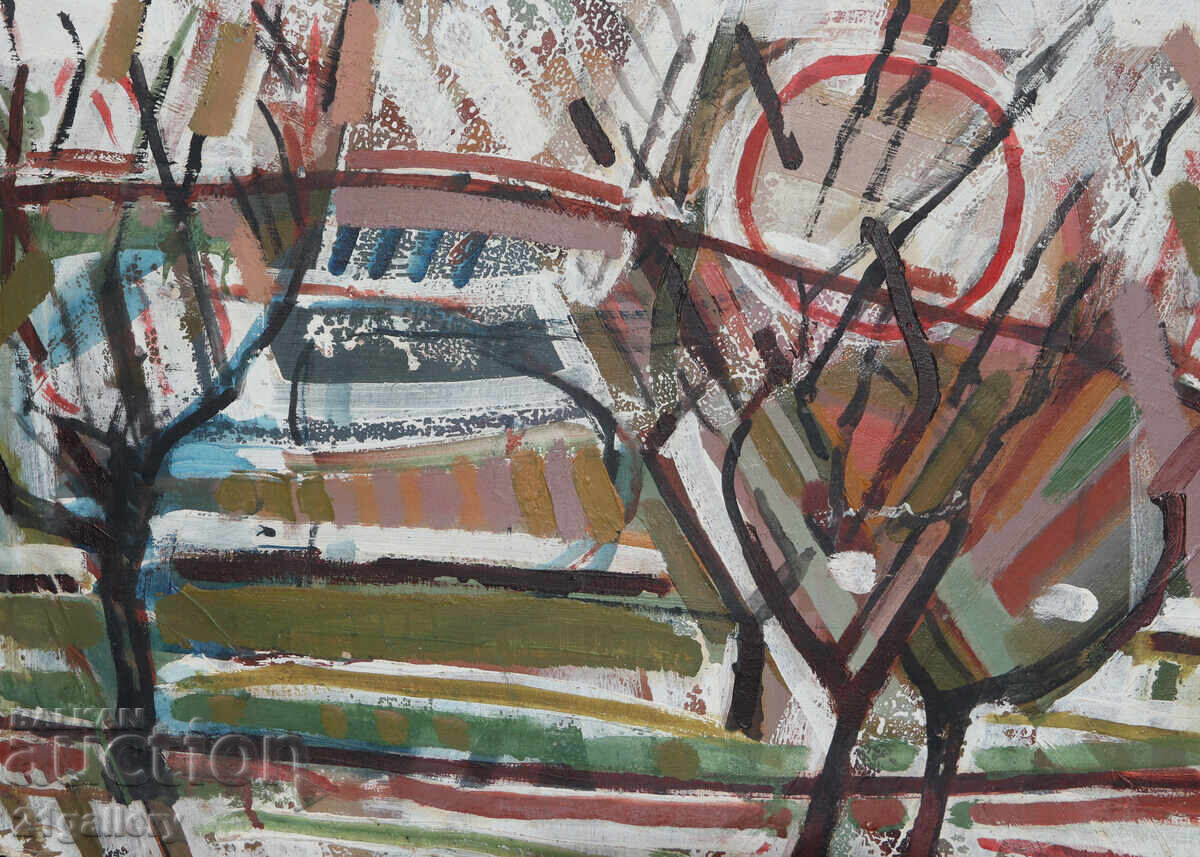 Auction Panayot Apostolov Oil Paints Abstract Landscape Auction Panayot Apostolov Oil Paints Abstract Landscape
