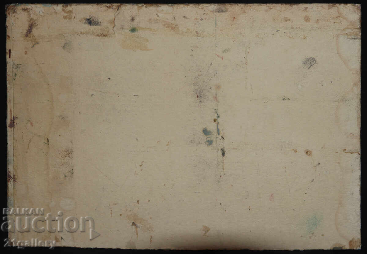 Panayot Apostolov Oil Paints Abstract Landscape Boats - 7