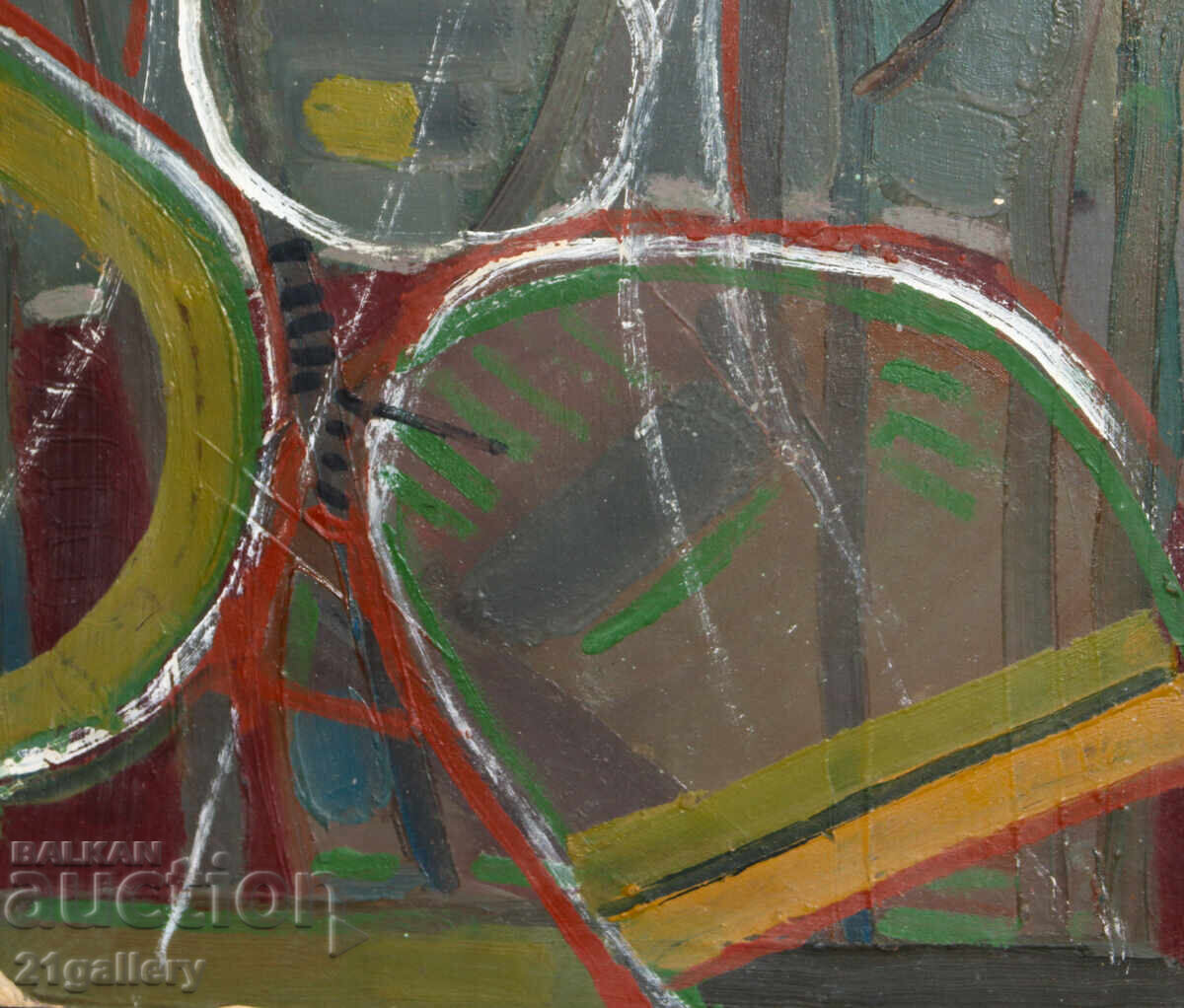 Panayot Apostolov oil paints abstract composition - 6