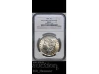 1 ασημένιο δολάριο Morgan 1896 MS63