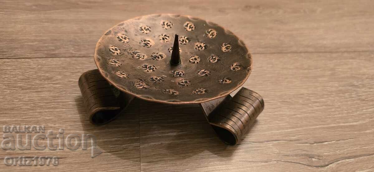 Old forged candlestick with price 29.00 BGN | € 14.83 Old forged candlestick with price 29.00 BGN | € 14.83