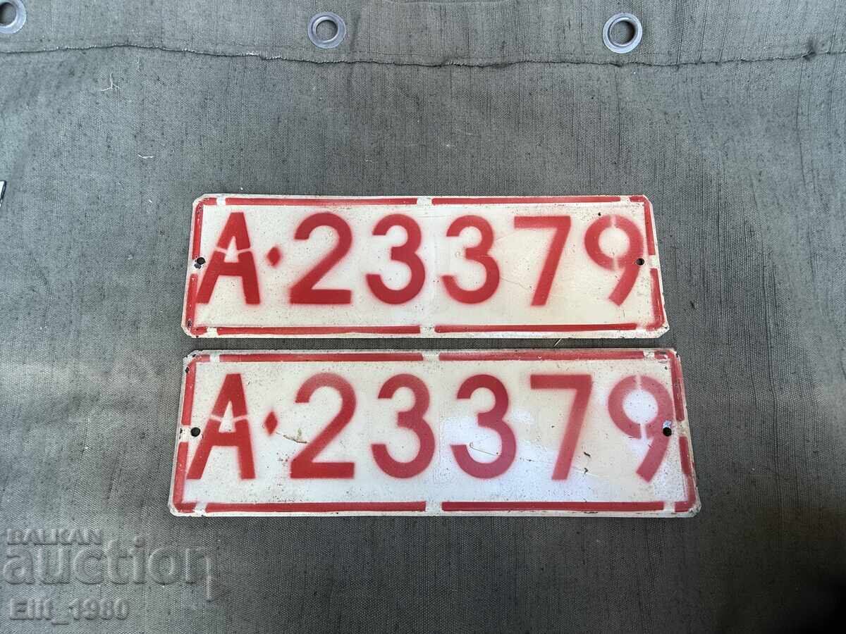 Military license plates from the socialist era