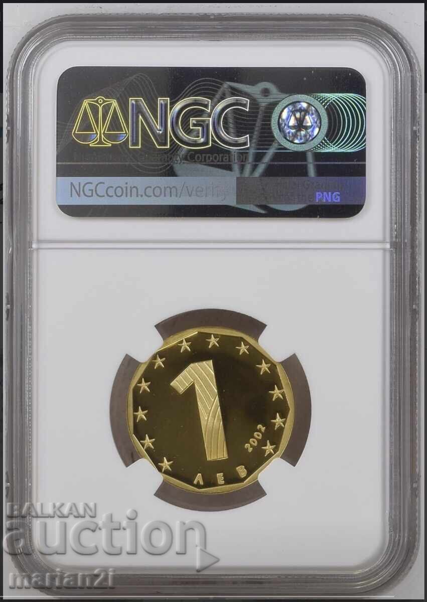 1 Lev 2002 PF69 UC with price 19165.00 BGN | € 9798.91 1 Lev 2002 PF69 UC with price 19165.00 BGN | € 9798.91