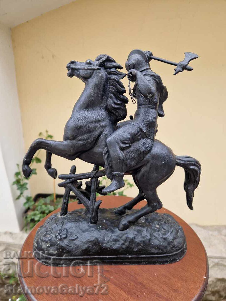 Σούπερ αντίκα αγγλική μεταλλική φιγούρα αγαλματίδιο - 5