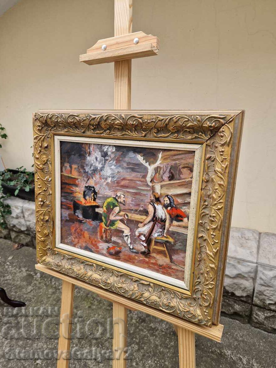 Unique antique master painting oil on canvas - 6