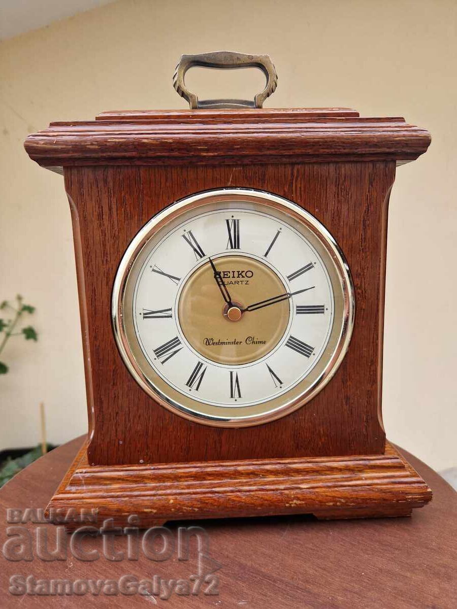 Рядък антикварен колекционерски настолен часовник Seiko