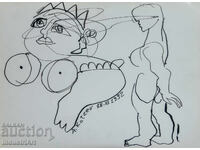 Artă modernă tuș compoziție abstractă