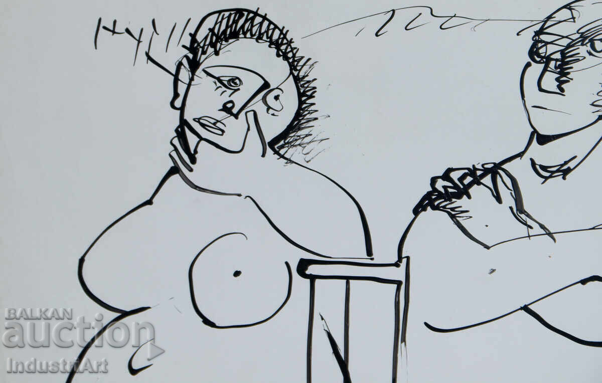 Доставка на Модерно изкуство туш абстрактна композиция