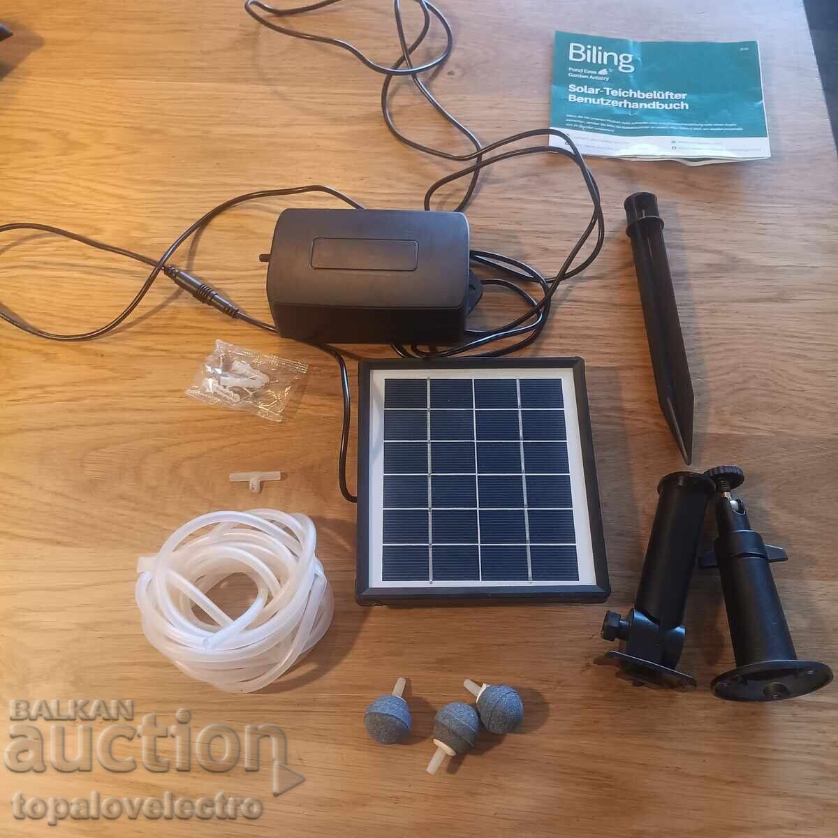 Solar air pump for aquariums, pools, and lakes with price 18.00 BGN | € 9.20 Solar air pump for aquariums, pools, and lakes with price 18.00 BGN | € 9.20